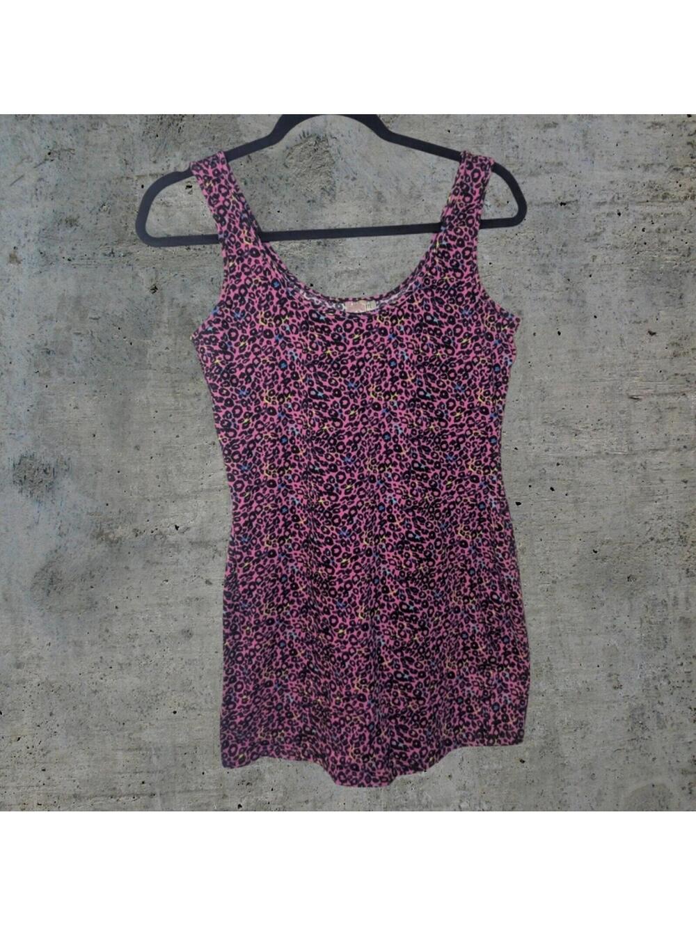 Y2K Pink Leopard Print Tank Top